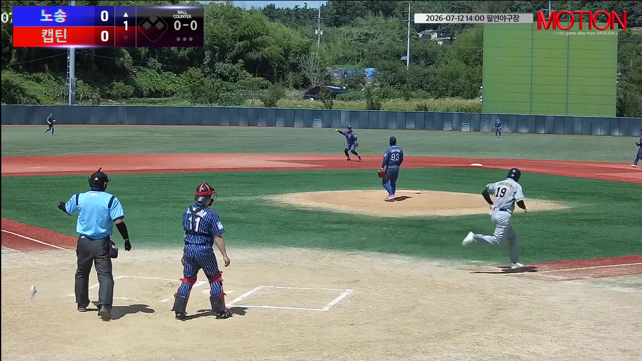 박종헌(19번, 노송) 땅볼 클립 | vs 캡틴 | 7/12 (필연야구장)