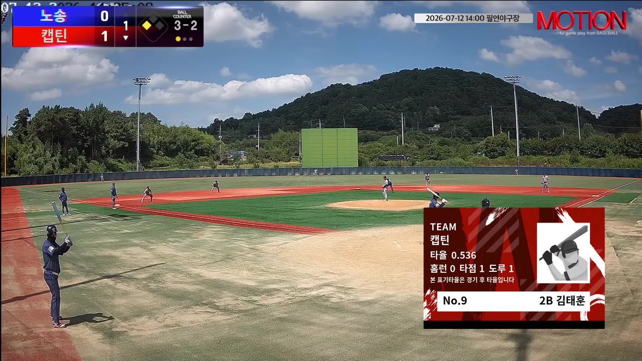 김태훈(9번, 캡틴) 볼넷 클립 | vs 노송 | 7/12 (필연야구장)