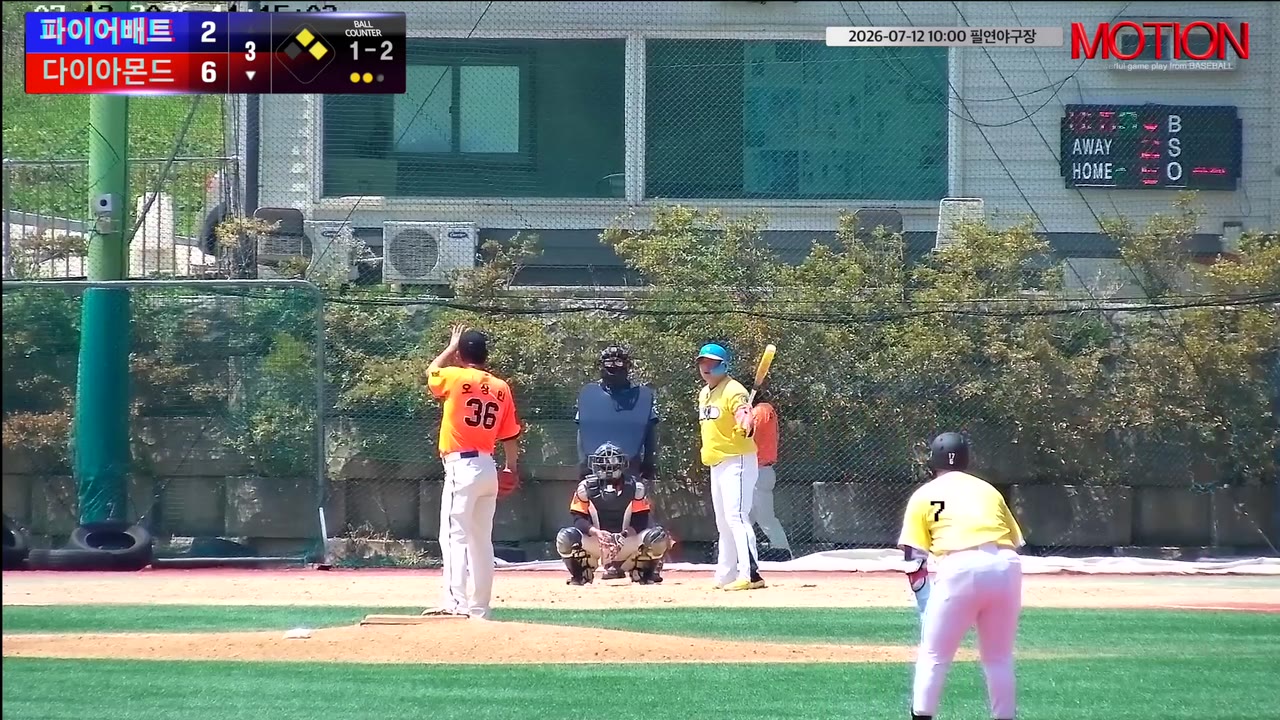 다이아몬드, 3회 7득점 역전…파이어배트에 15-5 승리