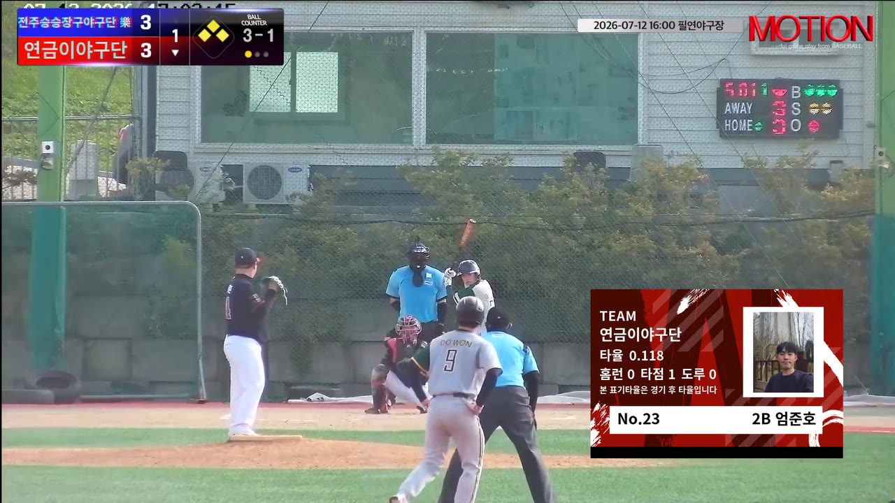 안타 4개로 11점…연금이야구단, 樂에 11-7 승리