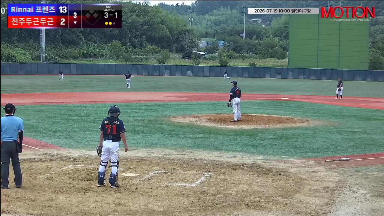 최승필(35번, 전주두근두근) 1루타 클립 | vs Rinnai 프렌즈 | 7/19 (필연야구장)