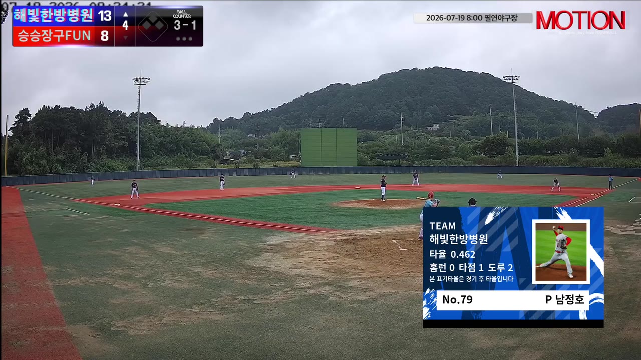남정호(79번, 해빛한방병원) 직선타 클립 | vs 승승장구FUN | 7/19 (필연야구장)