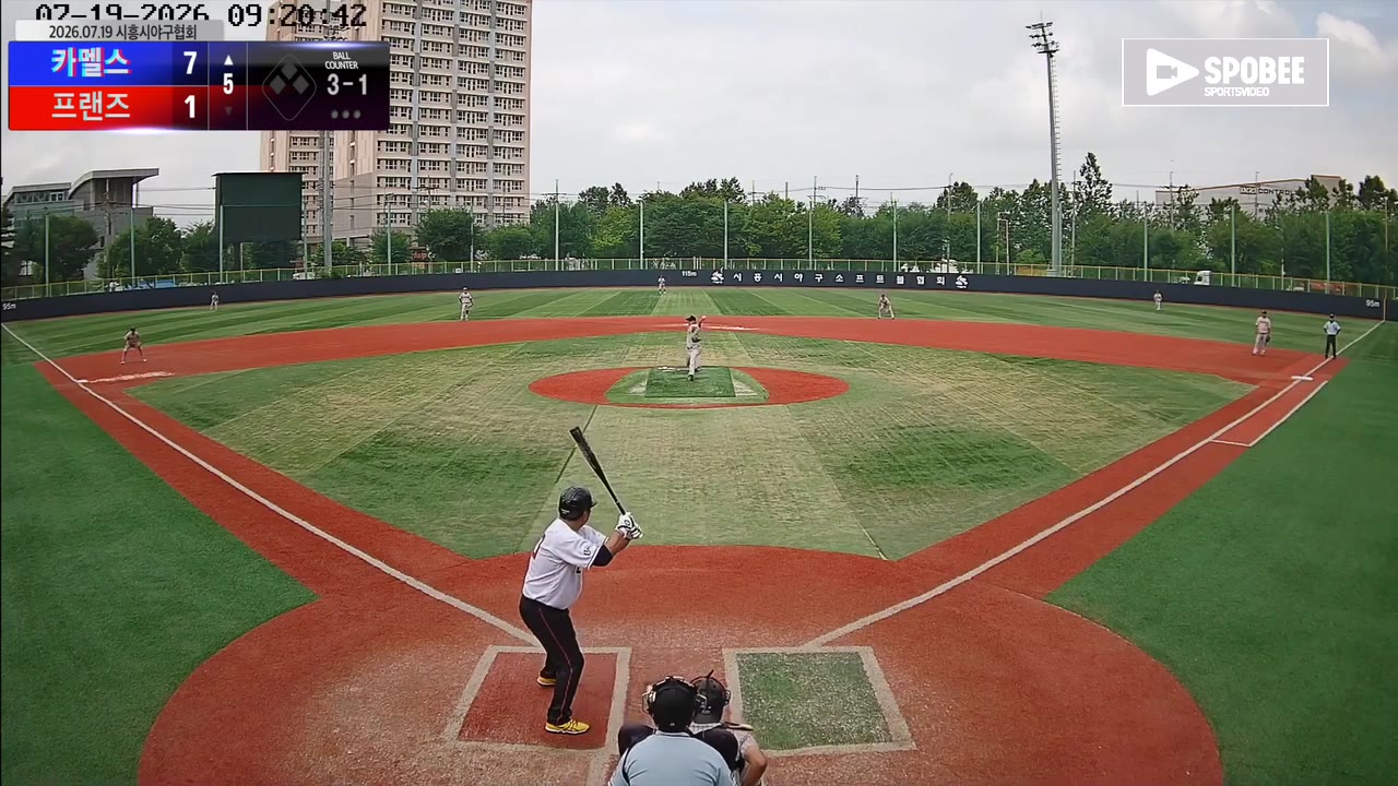 남현욱(100번, 카멜스) 볼넷 클립 | vs 프랜즈 | 7/19 (소망야구장)