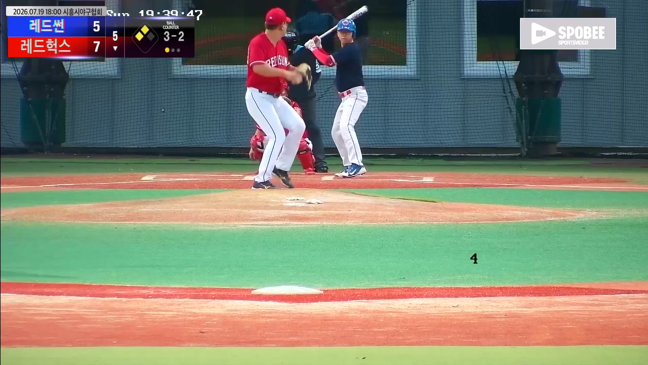 양진석(2번, 레드헉스) 실책 클립 | vs 레드썬 | 7/19 (에코피아야구장)
