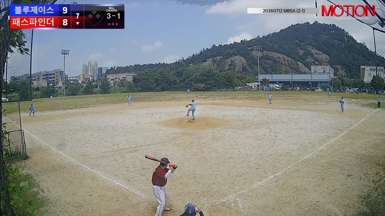 김경호(5번, 패스파인더) 볼넷 클립 | vs 블루제이스 | 7/12 (2구장)