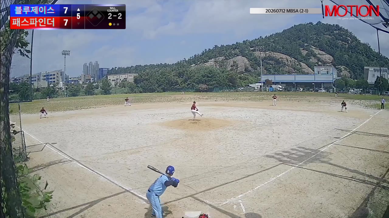박상혁(51번, 블루제이스) 1루타 클립 | vs 패스파인더 | 7/12 (2구장)