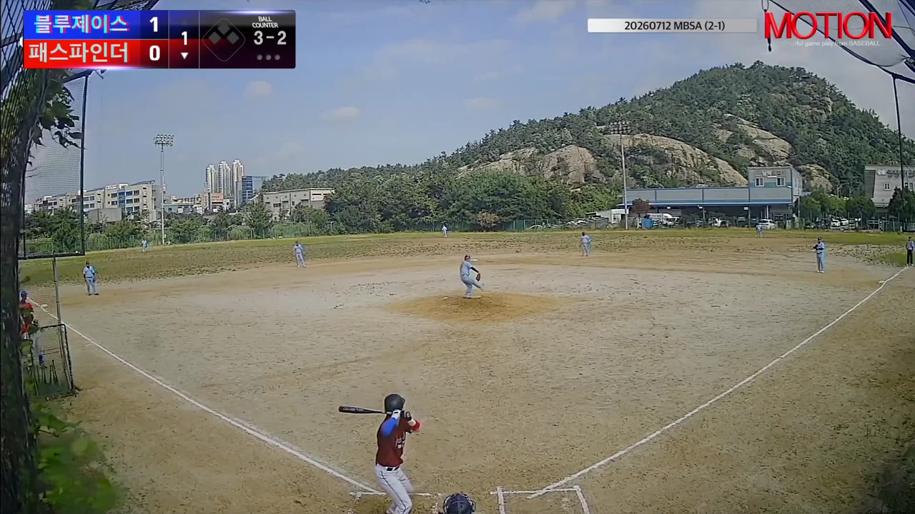 현민주(43번, 패스파인더) 볼넷 클립 | vs 블루제이스 | 7/12 (2구장)