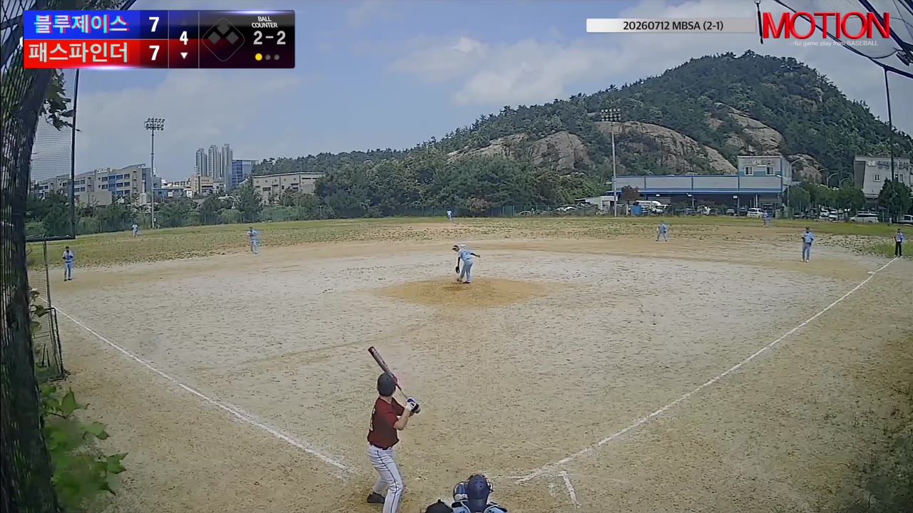 현민주(43번, 패스파인더) 1루타 클립 | vs 블루제이스 | 7/12 (2구장)