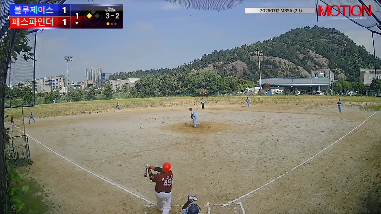 정재헌(49번, 패스파인더) 희생플라이 클립 | vs 블루제이스 | 7/12 (2구장)