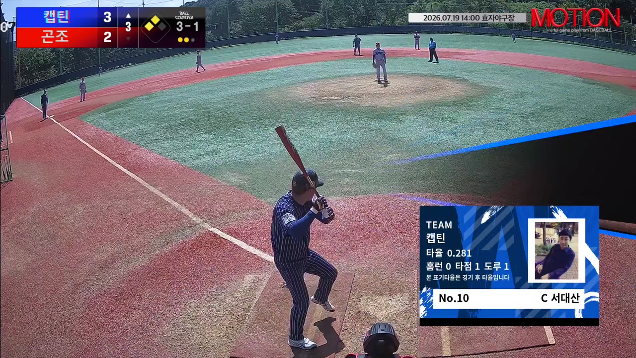 서대산(10번, 캡틴) 실책 클립 | vs 곤조 | 7/19 (효자야구장)