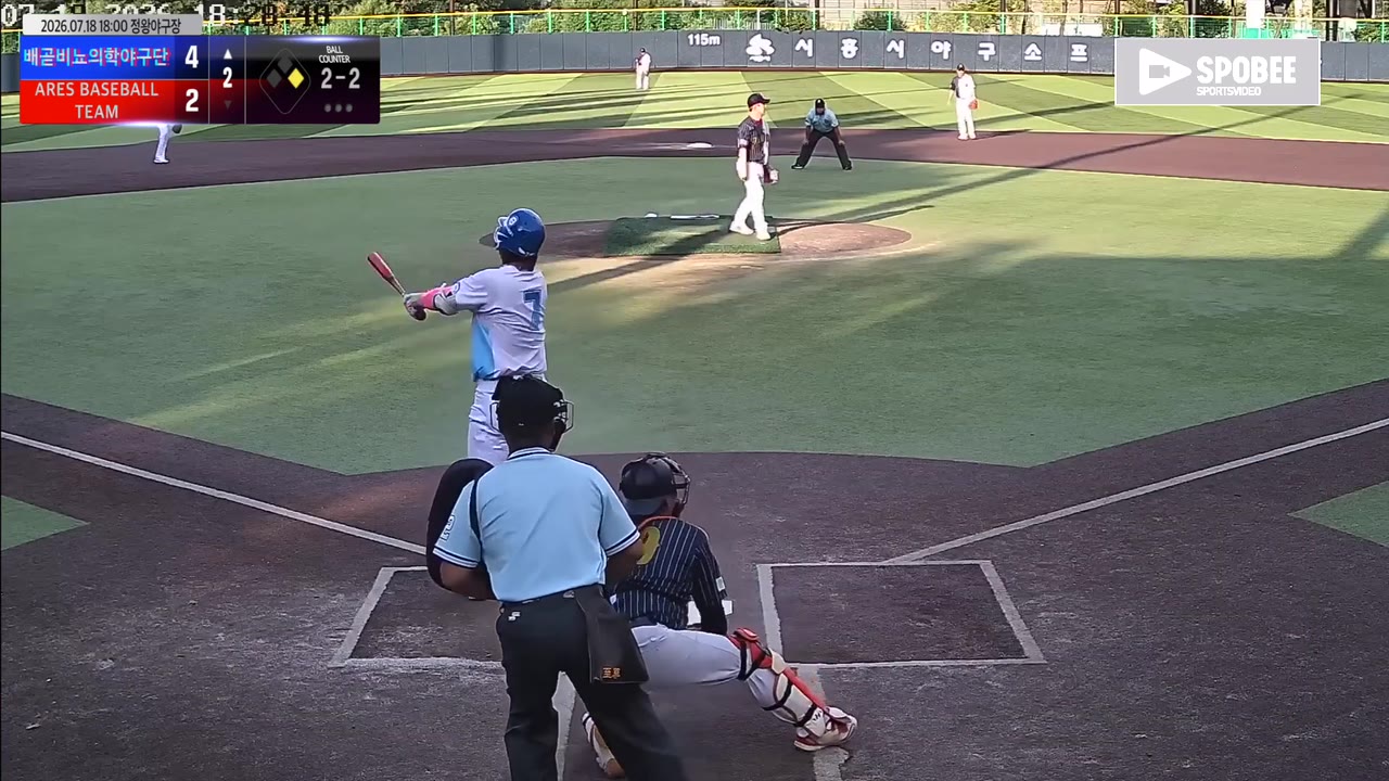 이우상(7번, 배곧비뇨의학야구단) 삼진 클립 | vs ARES BASEBALL TEAM(ASURA) | 7/18 (정왕야구장)