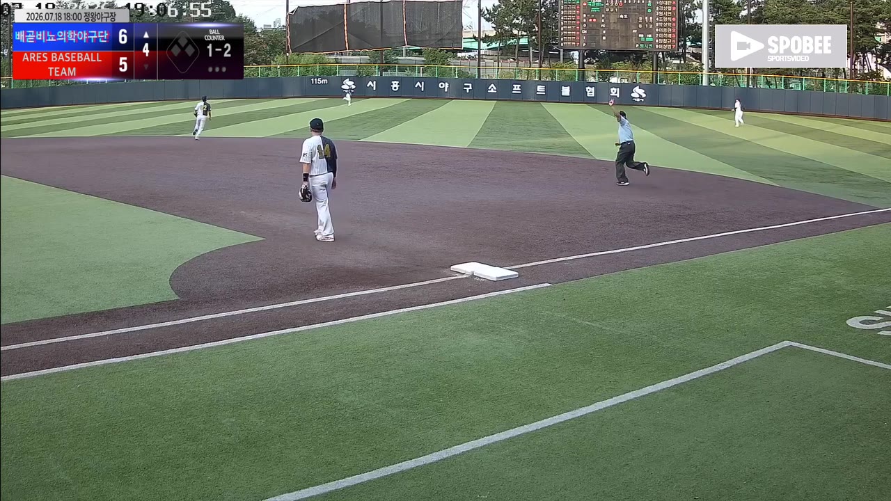 이우상(7번, 배곧비뇨의학야구단) 3루타 클립 | vs ARES BASEBALL TEAM(ASURA) | 7/18 (정왕야구장)