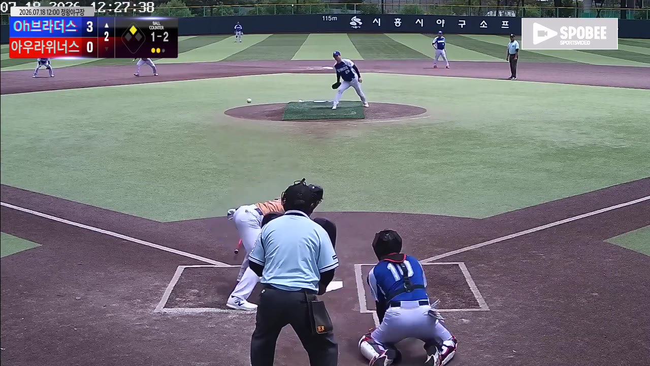 권택민(49번, Oh브라더스) 1루타 클립 | vs 아우라위너스 | 7/18 (정왕야구장)
