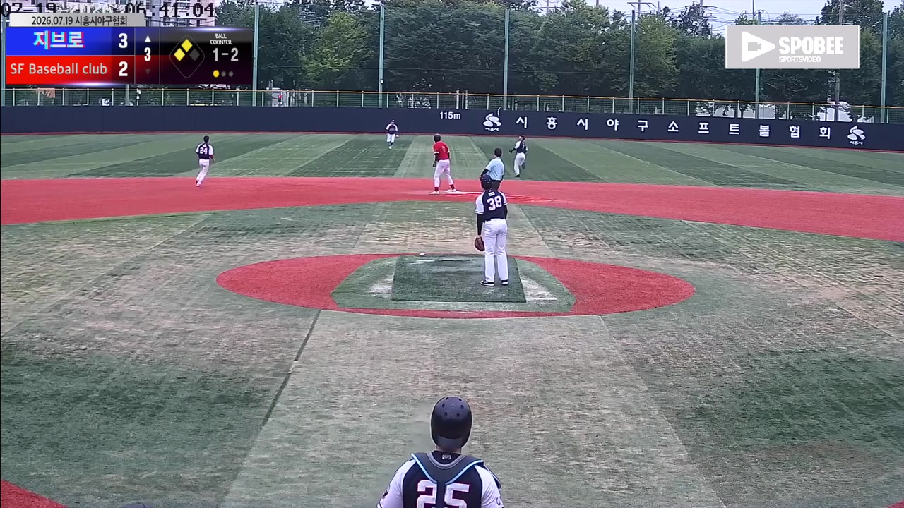 안상원(23번, 지브로) 1루타 클립 | vs SF Baseball club | 7/19 (소망야구장)