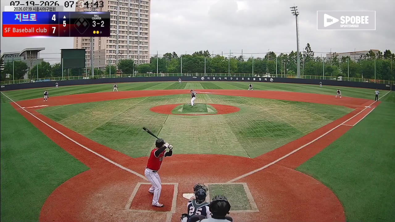 안상원(23번, 지브로) 볼넷 클립 | vs SF Baseball club | 7/19 (소망야구장)