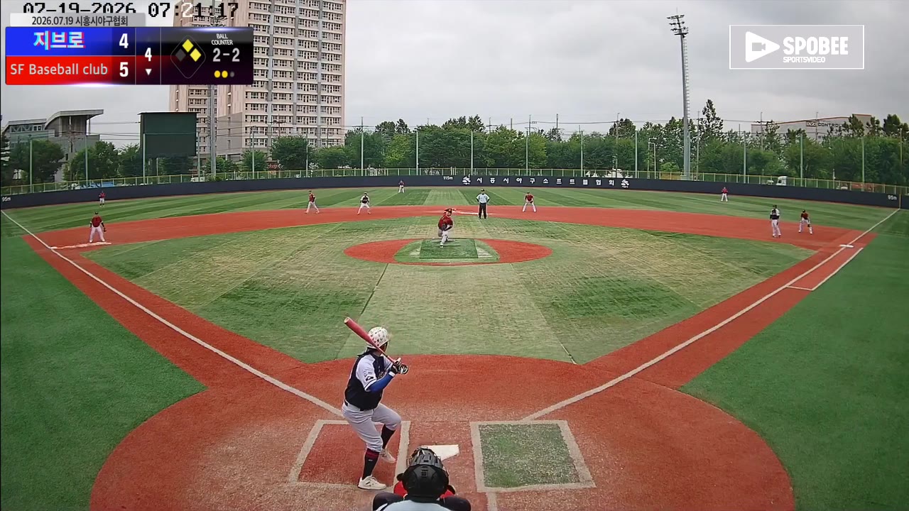 신충식(55번, SF Baseball club) 1루타 클립 | vs 지브로 | 7/19 (소망야구장)