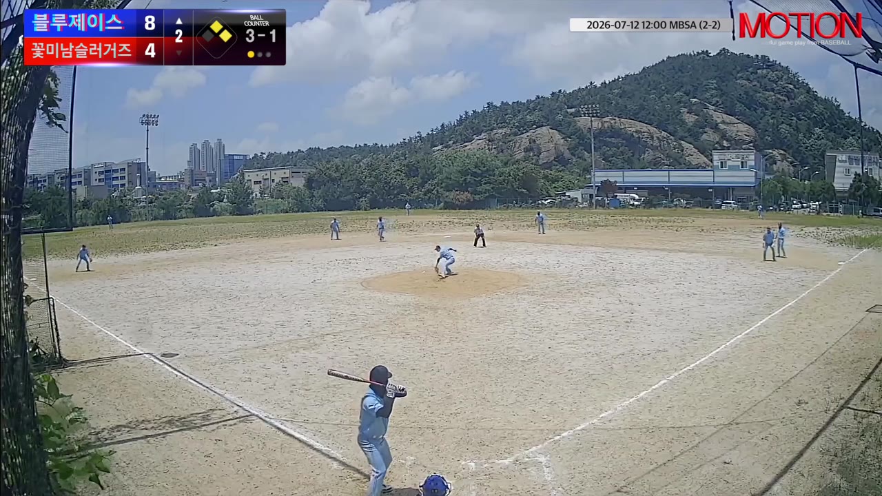 강지성(65번, 블루제이스) 2루타 클립 | vs 꽃미남슬러거즈 | 7/12 (2구장)