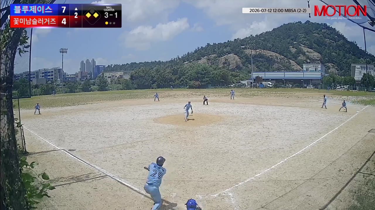 최우석(29번, 블루제이스) 1루타 클립 | vs 꽃미남슬러거즈 | 7/12 (2구장)