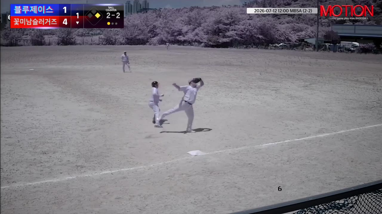 박세명(8번, 꽃미남슬러거즈) 1루타 클립 | vs 블루제이스 | 7/12 (2구장)