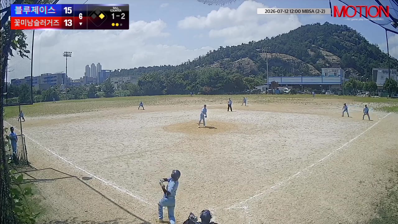 김경민(3번, 꽃미남슬러거즈) 3루타 클립 | vs 블루제이스 | 7/12 (2구장)
