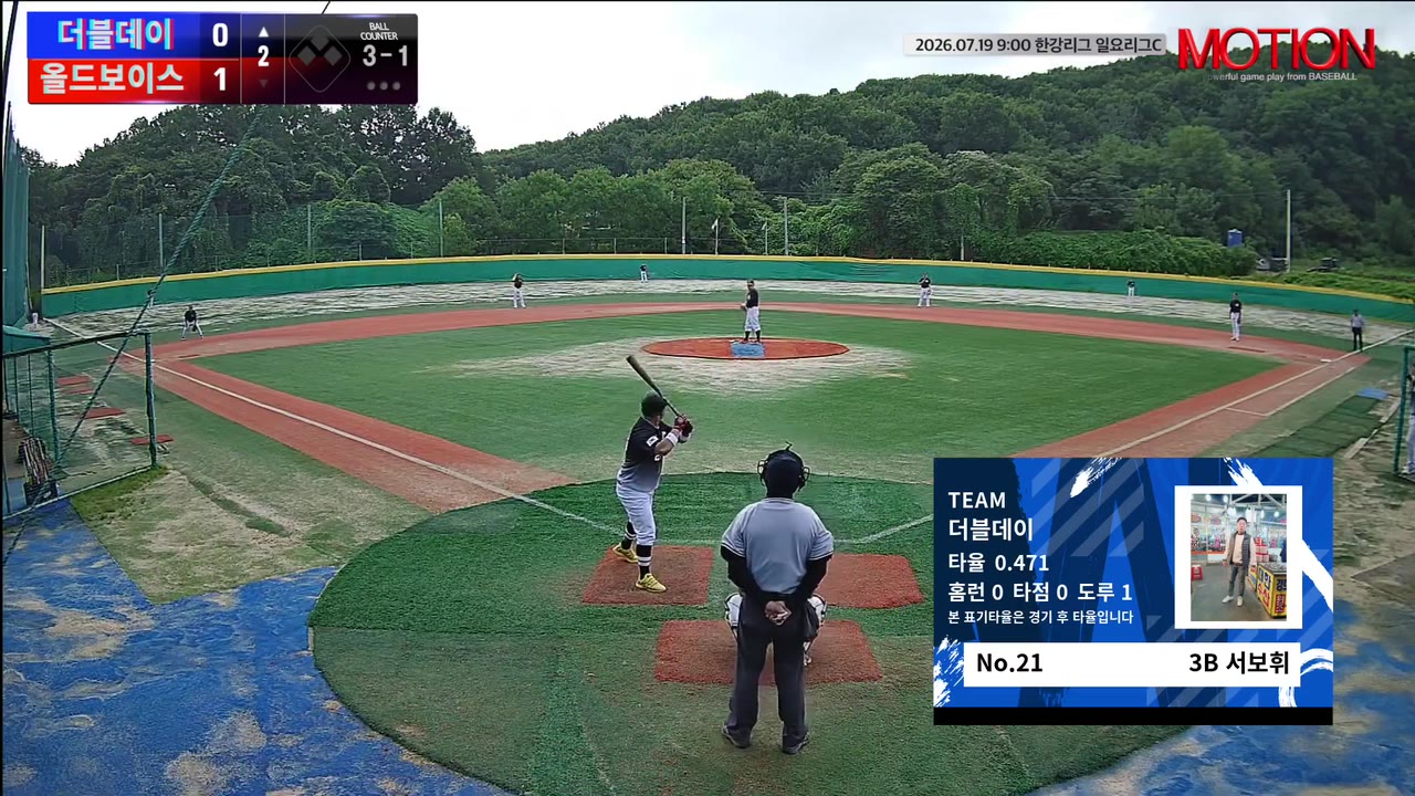 서보휘(21번, 더블데이) 1루타 클립 | vs 올드보이스 | 7/19 (고촌 야구장)