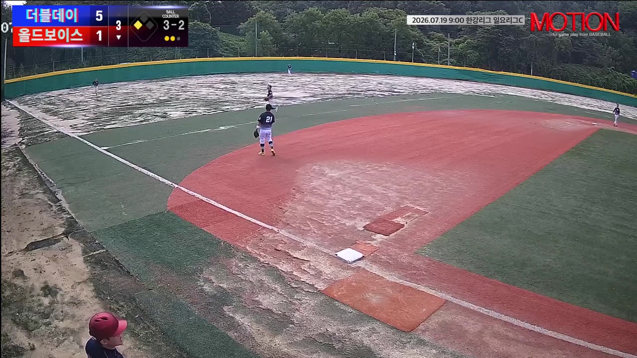 김재원(54번, 올드보이스) 1루타 클립 | vs 더블데이 | 7/19 (고촌 야구장)