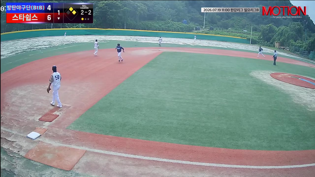 최영(0번, 스타쉽스) 1루타 클립 | vs 방탄야구단(BtB) | 7/19 (고촌 야구장)