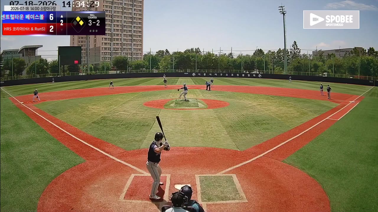 함돈필(31번, 센트럴타운 베이스볼) 1루타 클립 | vs HRS 코리아(Hit & RunS) | 7/18 (소망야구장)