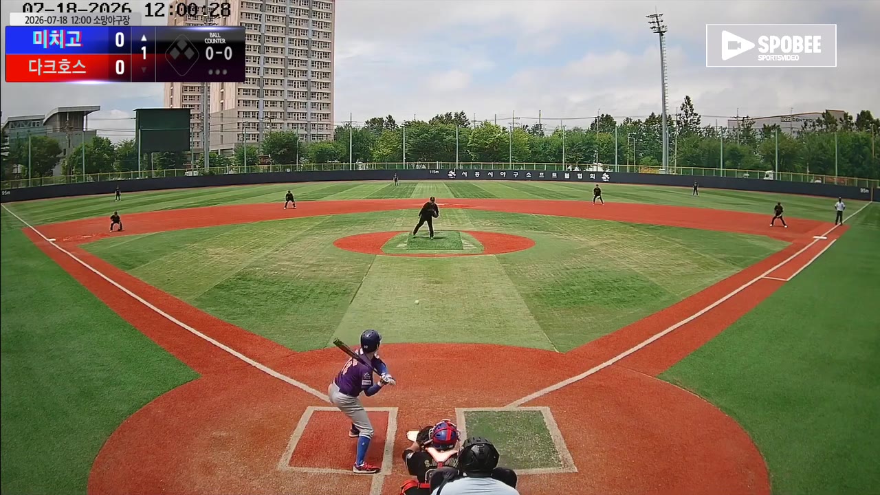 최준성(11번, 미치고) 땅볼 클립 | vs 다크호스 | 7/18 (소망야구장)
