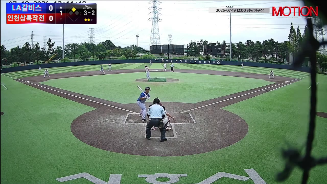 우태훈(17번, LA갈비스) 볼넷 클립 | vs 인천상륙작전 | 7/19 (정왕야구장)