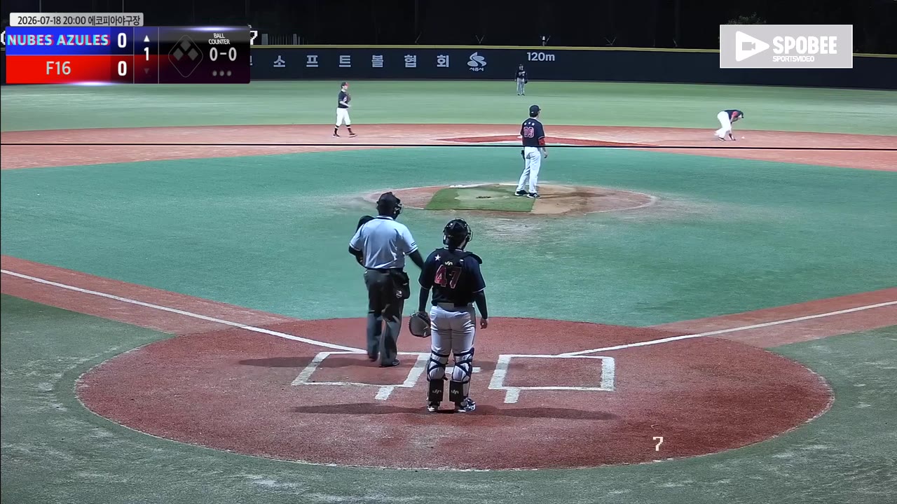 박승일(49번, NUBES AZULES) 실책 클립 | vs F16 | 7/18 (에코피아야구장)