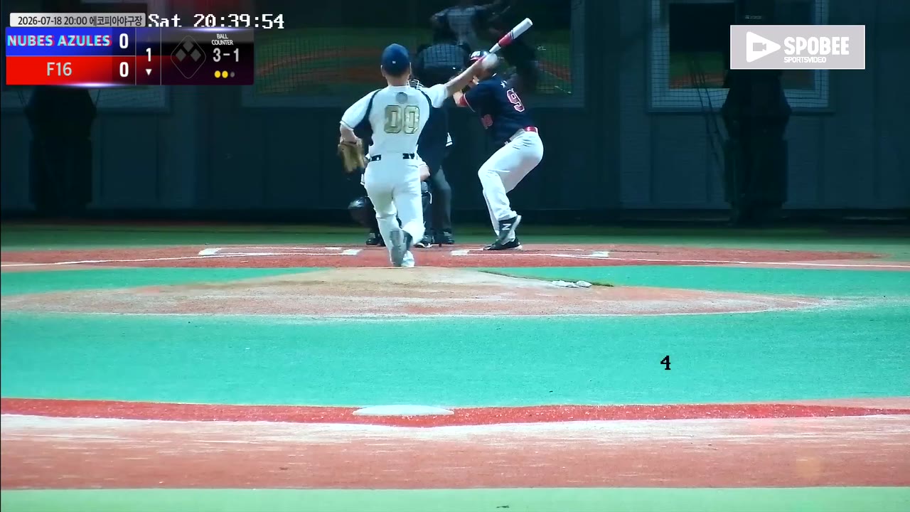 이용국(0번, F16) 사구 클립 | vs NUBES AZULES | 7/18 (에코피아야구장)
