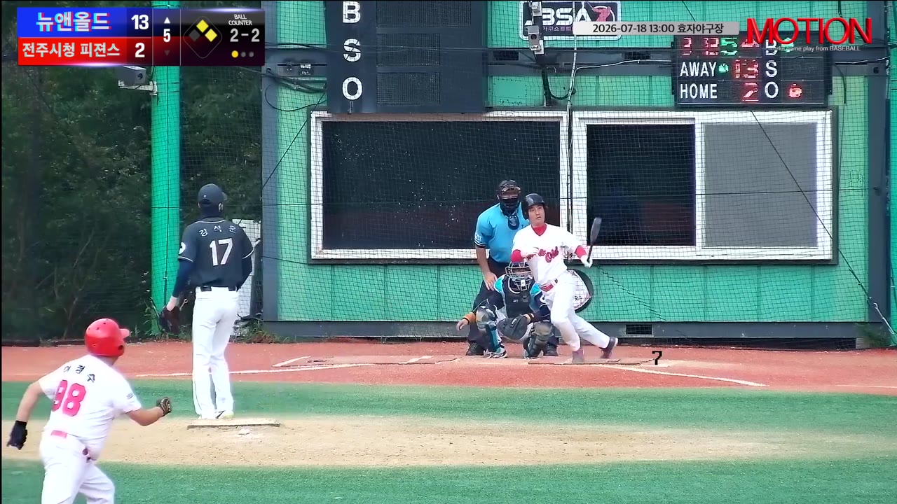 소동원(14번, 뉴앤올드) 병살 클립 | vs 전주시청 피젼스 (Jeonju Pigeons) | 7/18 (효자야구장)
