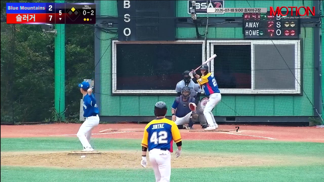 오현세(26번, 슬러거) 2루타 클립 | vs Blue Mountains(블루마운틴) | 7/18 (효자야구장)