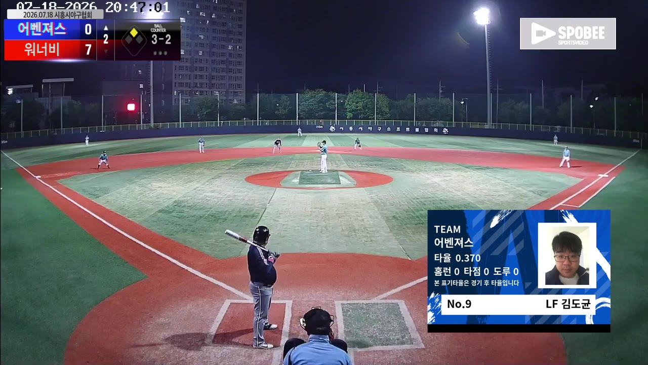 김도균(9번, 어벤져스) 실책 클립 | vs 워너비 | 7/18 (소망야구장)