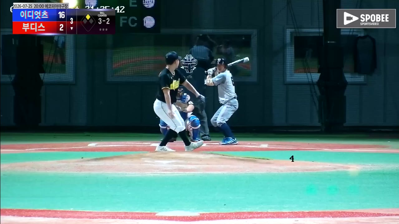 명창준(51번, 부디스) 볼넷 클립 | vs 이디엇츠 | 7/25 (에코피아야구장)