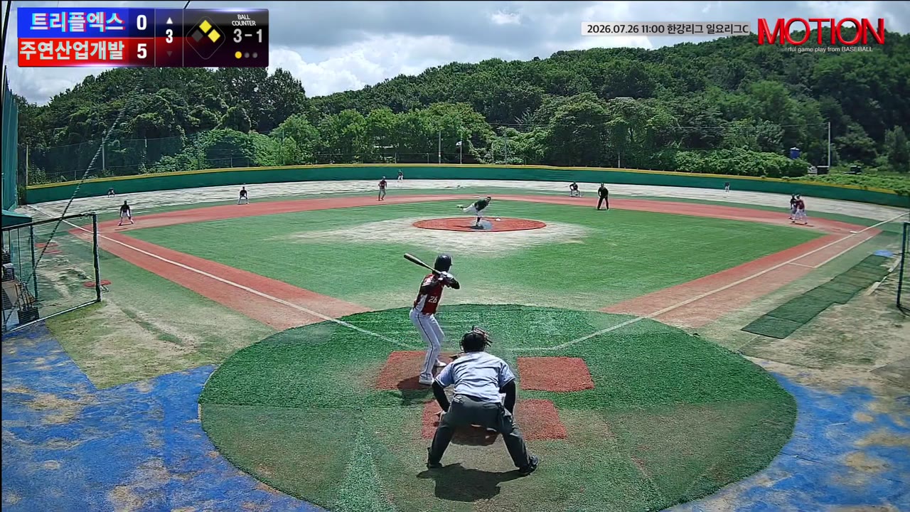 정민수(28번, 트리플엑스) 볼넷 클립 | vs 주연산업개발 | 7/26 (고촌 야구장)