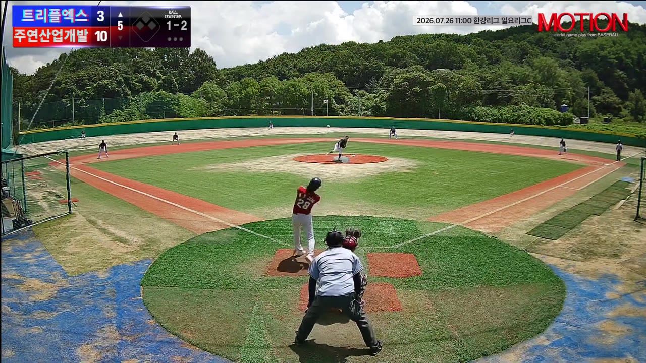 정민수(28번, 트리플엑스) 홈런 클립 | vs 주연산업개발 | 7/26 (고촌 야구장)
