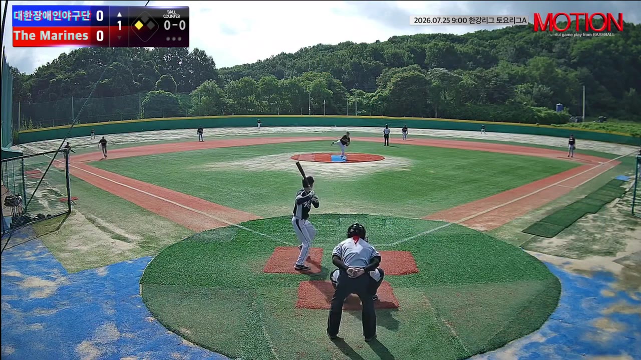 김도원(47번, 대한장애인야구단) 1루타 클립 | vs The Marines | 7/25 (고촌 야구장)