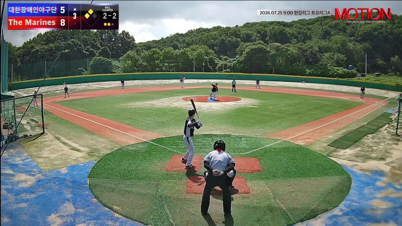 김도원(47번, 대한장애인야구단) 2루타 클립 | vs The Marines | 7/25 (고촌 야구장)