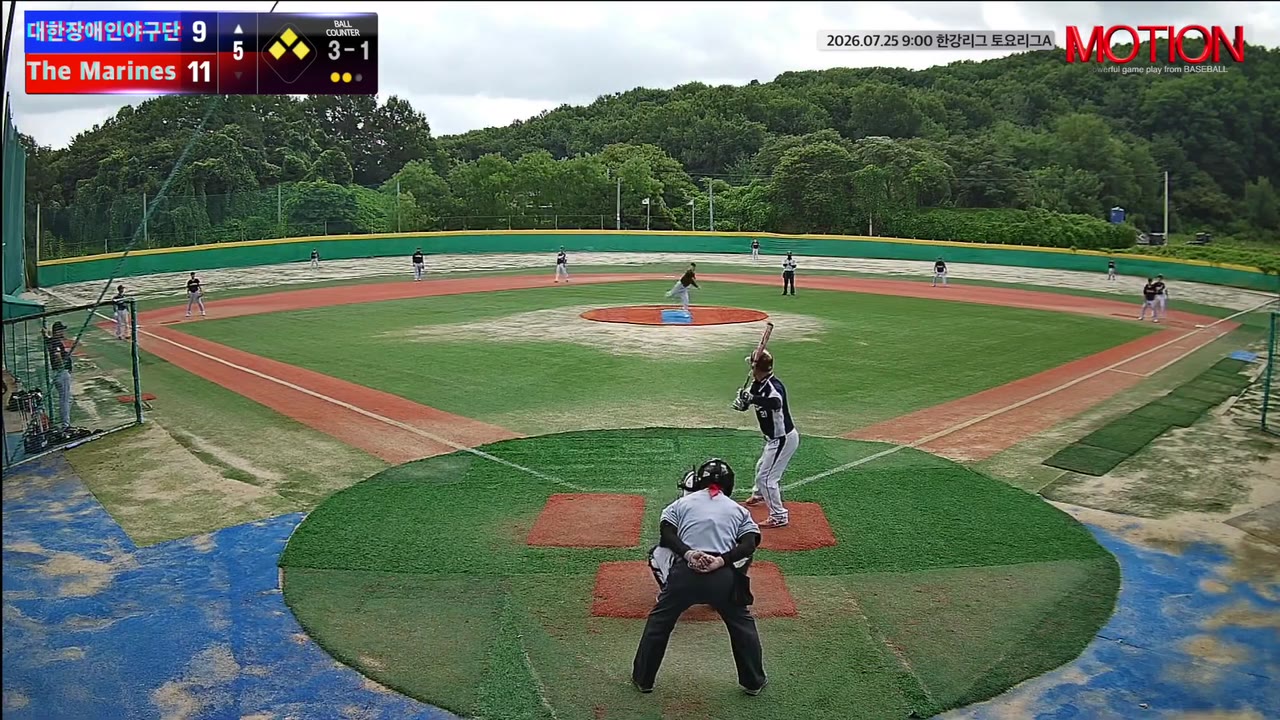김창주(21번, 대한장애인야구단) 볼넷 클립 | vs The Marines | 7/25 (고촌 야구장)