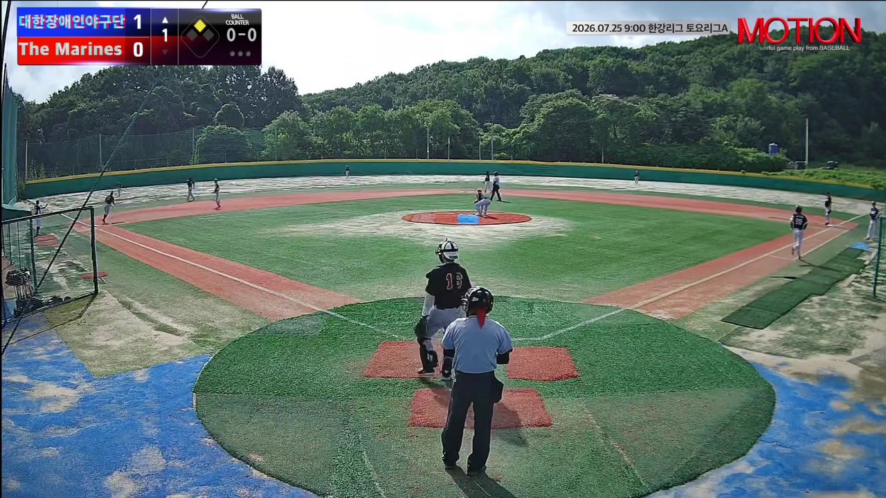 정성운(98번, 대한장애인야구단) 1루타 클립 | vs The Marines | 7/25 (고촌 야구장)