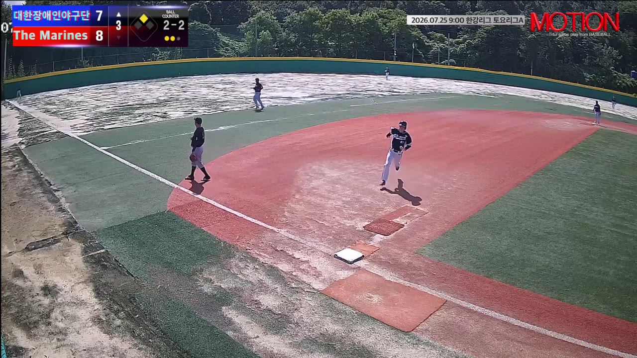 정성운(98번, 대한장애인야구단) 2루타 클립 | vs The Marines | 7/25 (고촌 야구장)