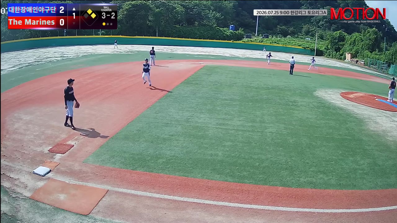 정성윤(50번, 대한장애인야구단) 2루타 클립 | vs The Marines | 7/25 (고촌 야구장)