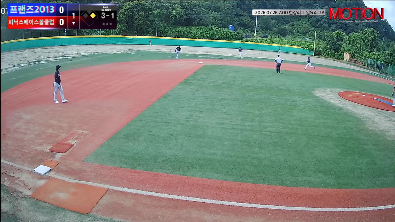 전재현(43번, 피닉스베이스볼클럽) 2루타 클립 | vs 프랜즈2013 | 7/26 (고촌 야구장)