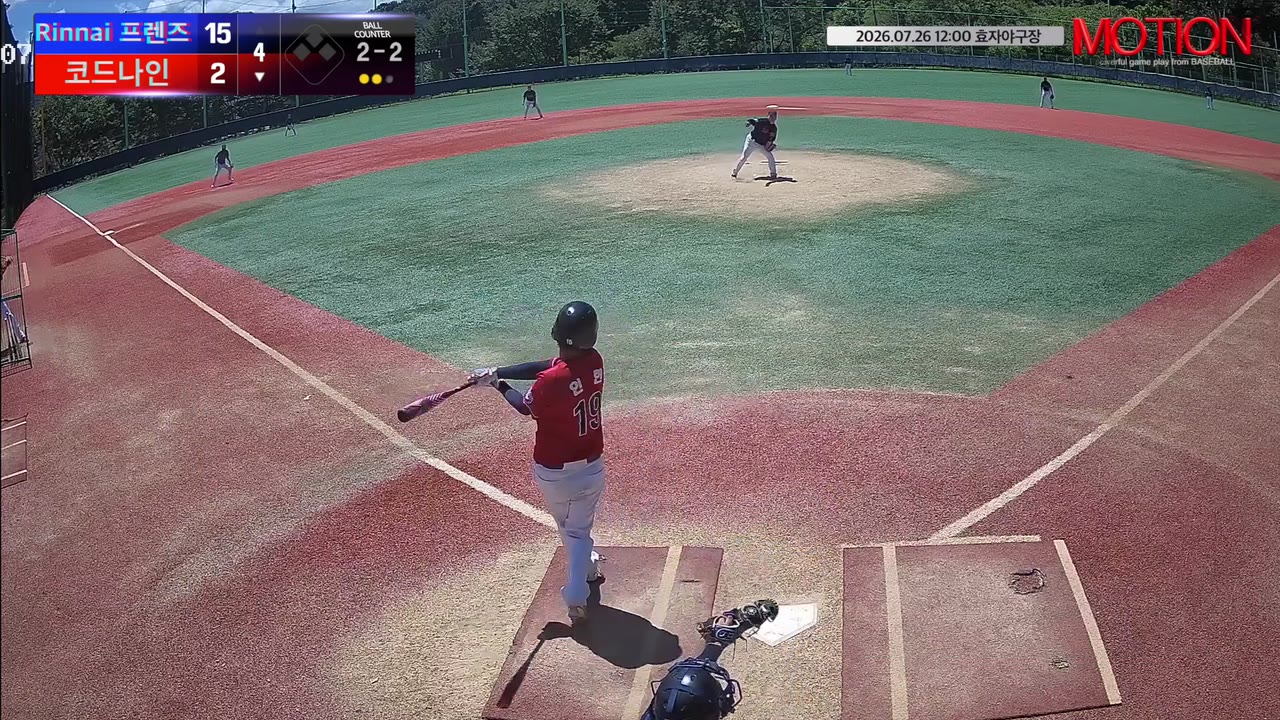 인정우(19번, 코드나인) 실책 클립 | vs Rinnai 프렌즈 | 7/26 (효자야구장)