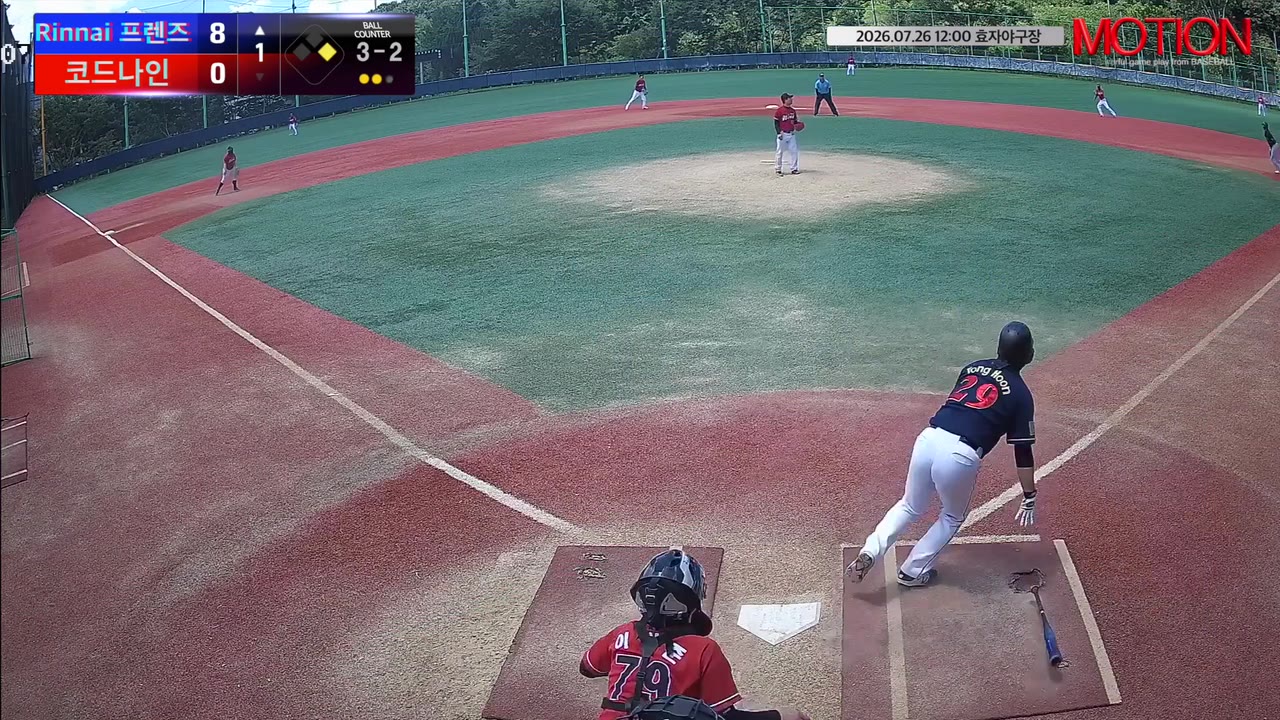 김용훈(29번, Rinnai 프렌즈) 2루타 클립 | vs 코드나인 | 7/26 (효자야구장)