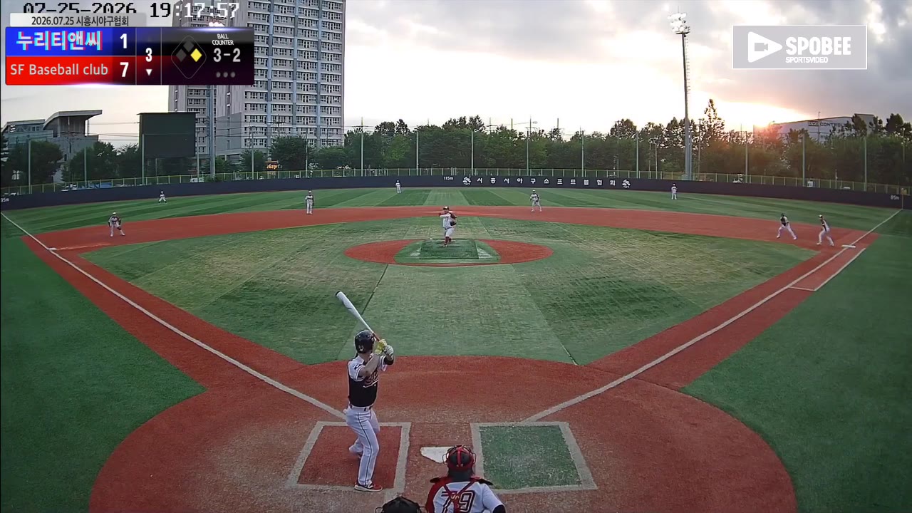 최우진(24번, SF Baseball club) 1루타 클립 | vs 누리티앤씨 | 7/25 (소망야구장)