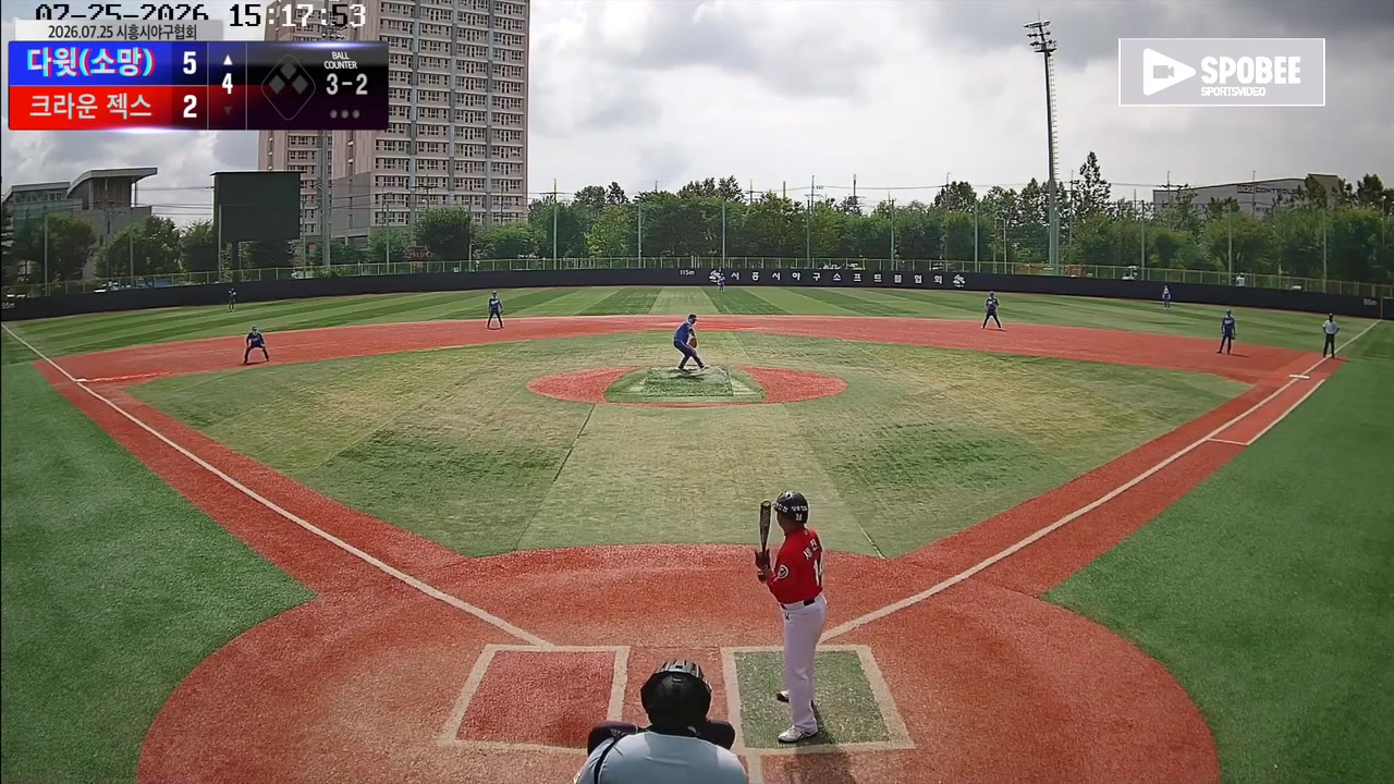 김주영(14번, 다윗(소망)) 볼넷 클립 | vs 크라운 젝스 | 7/25 (소망야구장)
