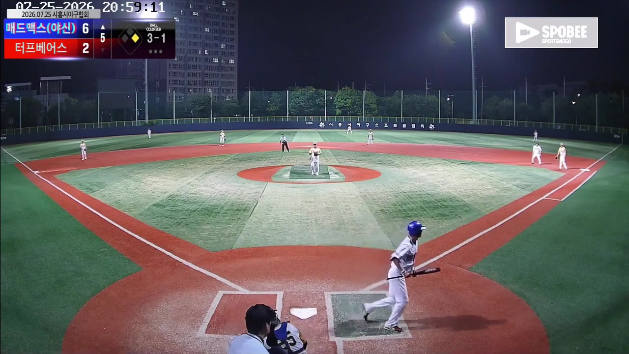 김정우(17번, 매드맥스(야신)) 볼넷 클립 | vs 터프베어스 | 7/25 (소망야구장)